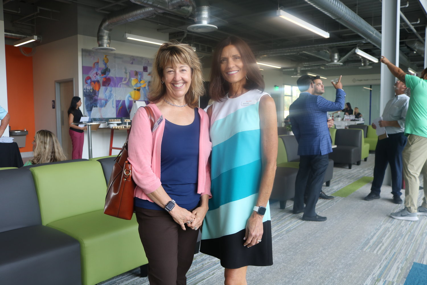 Donna Lueders and link Director of Customer Experience Elaine Raby at the facility’s grand opening celebration on Wednesday, July 14.